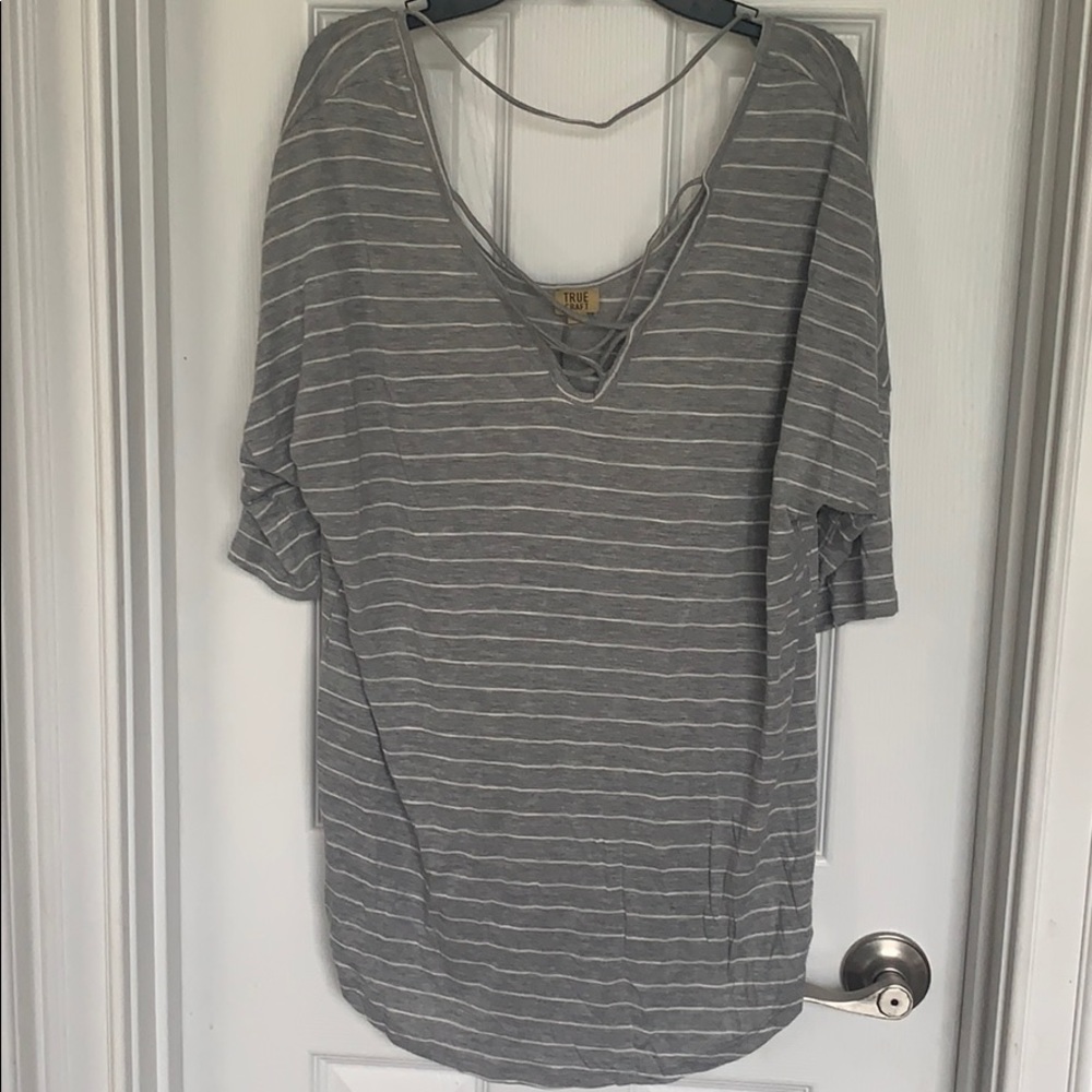 Ladies True Craft Gray Top XL EUC